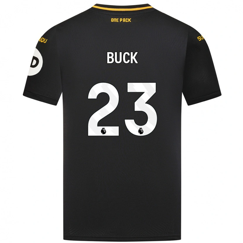 Danxen Børn Alex Buck #23 Sort Udebane Spillertrøjer 2024/25 Trøje T-Shirt