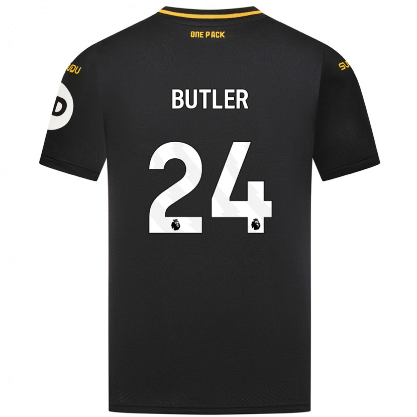 Danxen Børn Elli Butler #24 Sort Udebane Spillertrøjer 2024/25 Trøje T-Shirt