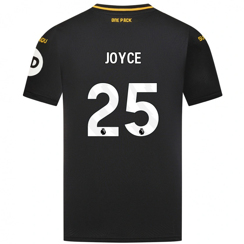 Danxen Børn Leonie Joyce #25 Sort Udebane Spillertrøjer 2024/25 Trøje T-Shirt