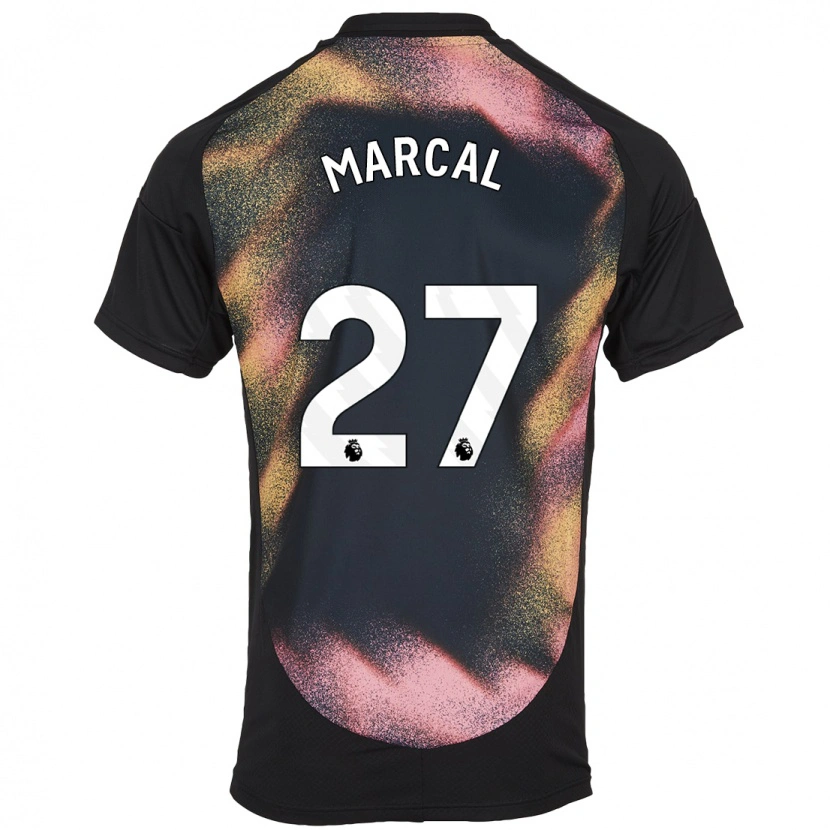 Danxen Børn Wanya Marçal #27 Sort Hvid Udebane Spillertrøjer 2024/25 Trøje T-Shirt