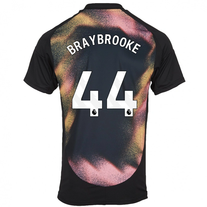 Danxen Børn Sammy Braybrooke #44 Sort Hvid Udebane Spillertrøjer 2024/25 Trøje T-Shirt