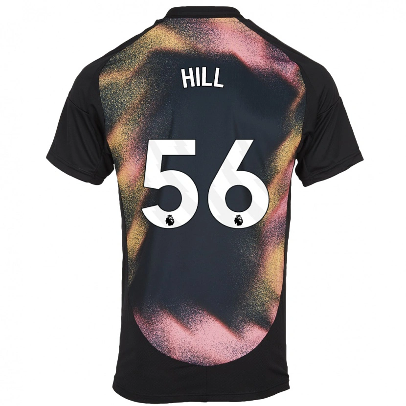 Danxen Børn Deniche Hill #56 Sort Hvid Udebane Spillertrøjer 2024/25 Trøje T-Shirt