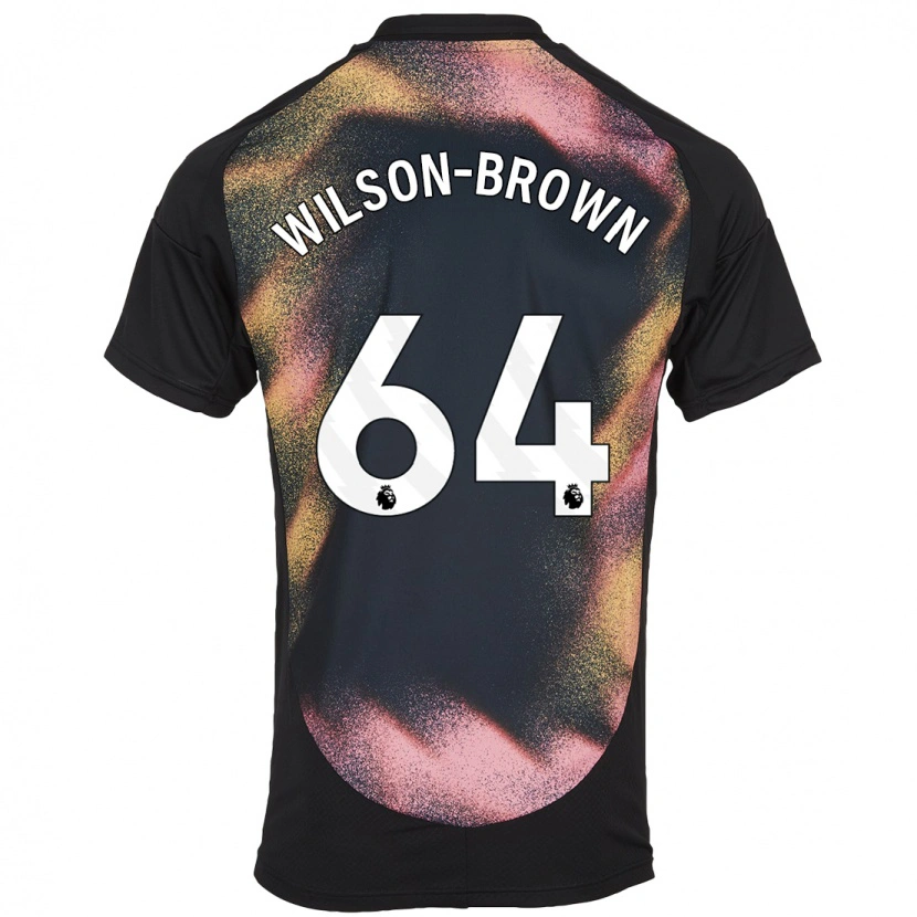 Danxen Børn Tom Wilson-Brown #64 Sort Hvid Udebane Spillertrøjer 2024/25 Trøje T-Shirt