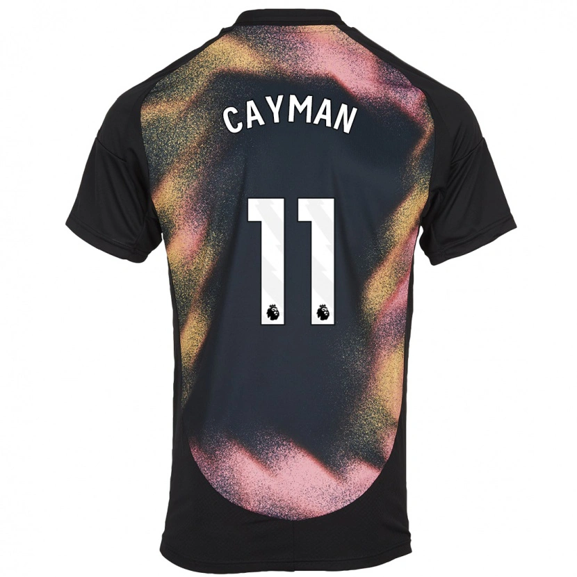 Danxen Børn Janice Cayman #11 Sort Hvid Udebane Spillertrøjer 2024/25 Trøje T-Shirt