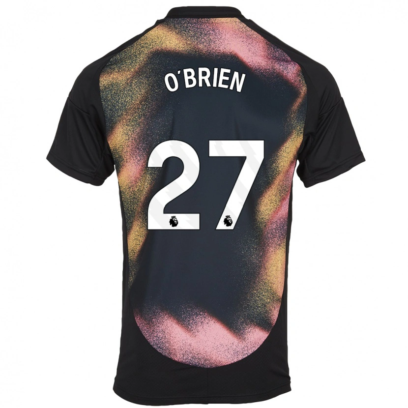Danxen Børn Shannon O'brien #27 Sort Hvid Udebane Spillertrøjer 2024/25 Trøje T-Shirt