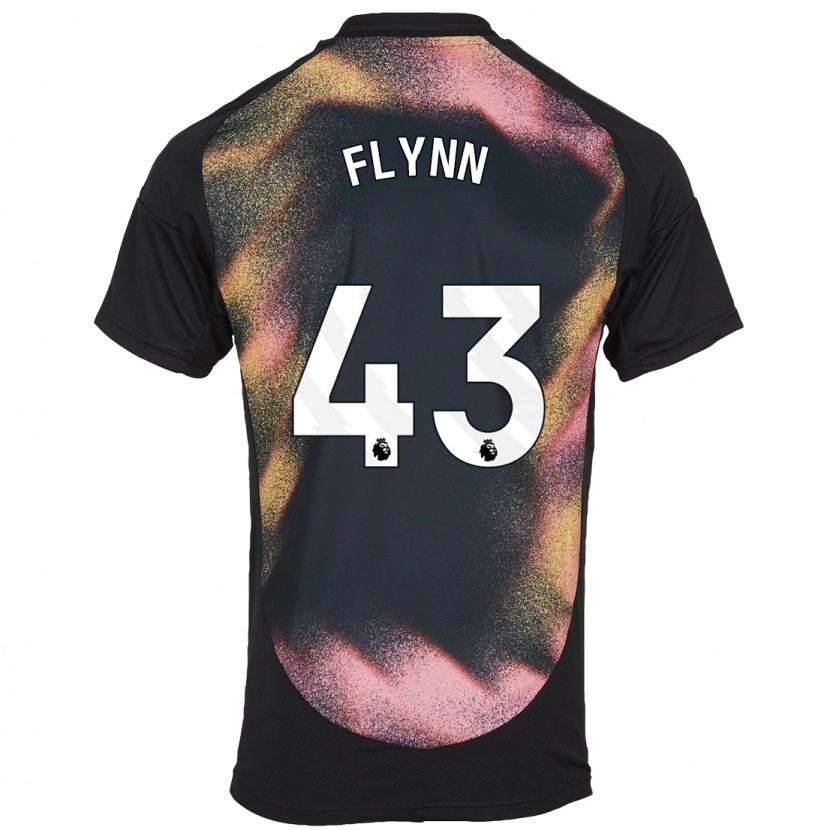 Danxen Børn Shane Flynn #43 Sort Hvid Udebane Spillertrøjer 2024/25 Trøje T-Shirt