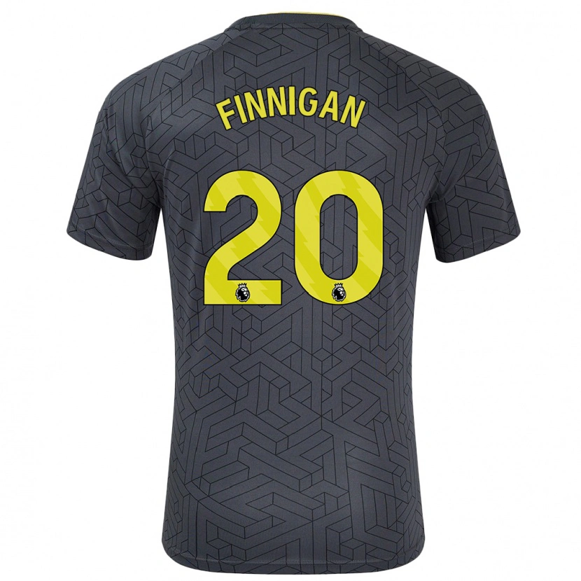 Danxen Børn Megan Finnigan #20 Sort Gul Udebane Spillertrøjer 2024/25 Trøje T-Shirt