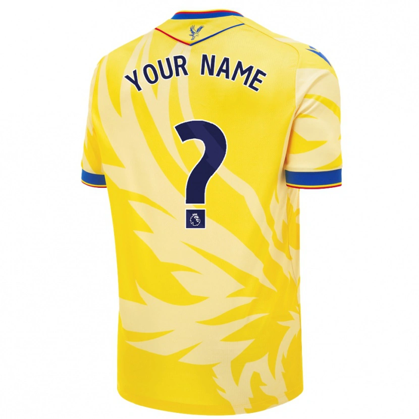 Danxen Børn Dit Navn #0 Gul Udebane Spillertrøjer 2024/25 Trøje T-Shirt