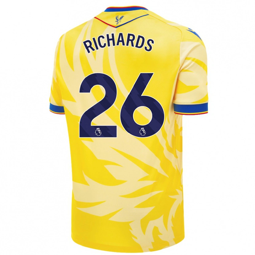Danxen Børn Chris Richards #26 Gul Udebane Spillertrøjer 2024/25 Trøje T-Shirt