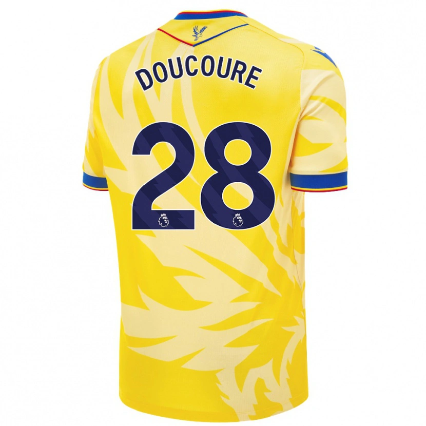 Danxen Børn Cheick Doucouré #28 Gul Udebane Spillertrøjer 2024/25 Trøje T-Shirt