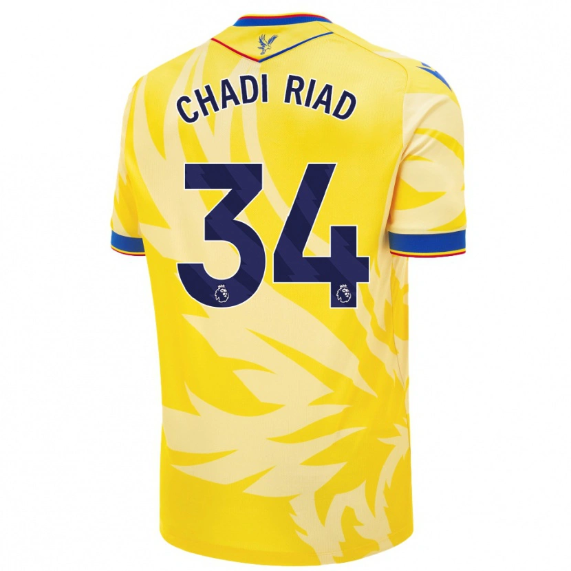 Danxen Børn Chadi Riad #34 Gul Udebane Spillertrøjer 2024/25 Trøje T-Shirt