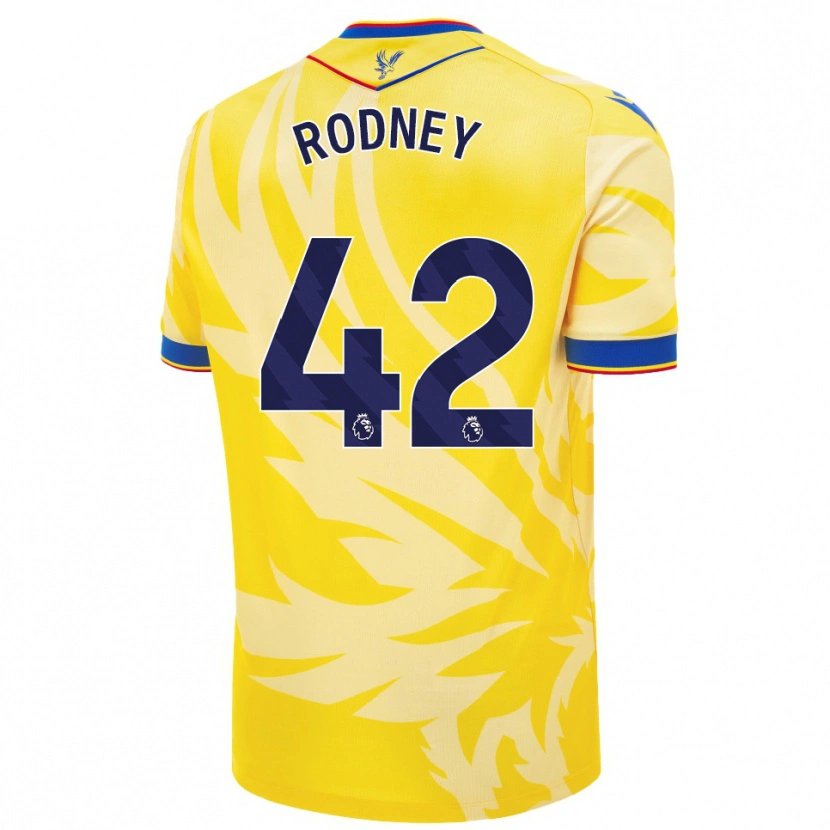 Danxen Børn Kaden Rodney #42 Gul Udebane Spillertrøjer 2024/25 Trøje T-Shirt