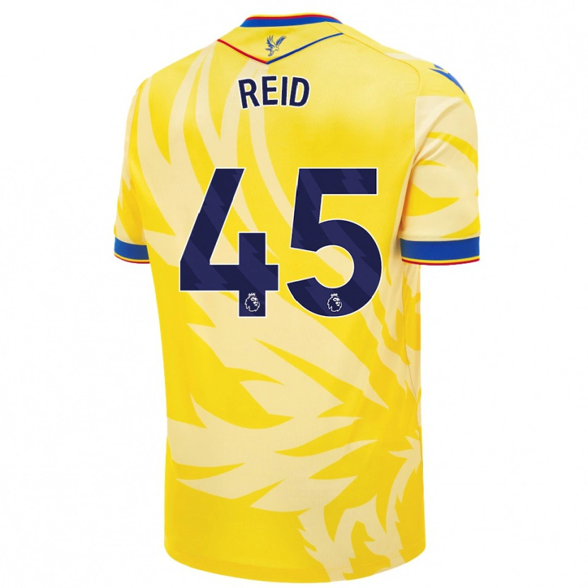 Danxen Børn Dylan Reid #45 Gul Udebane Spillertrøjer 2024/25 Trøje T-Shirt