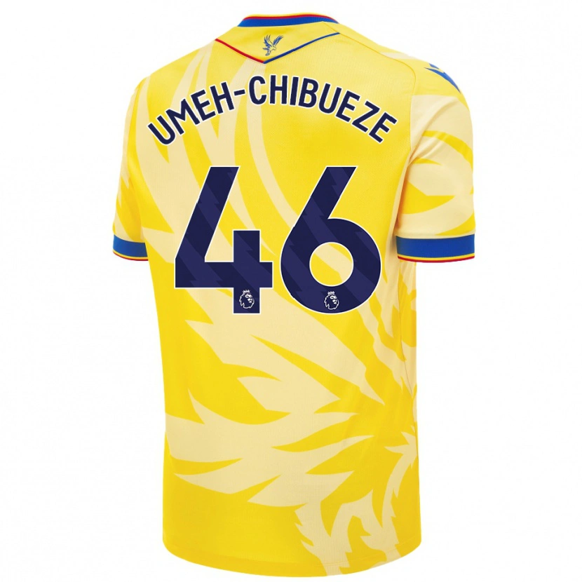 Danxen Børn Franco Umeh-Chibueze #46 Gul Udebane Spillertrøjer 2024/25 Trøje T-Shirt