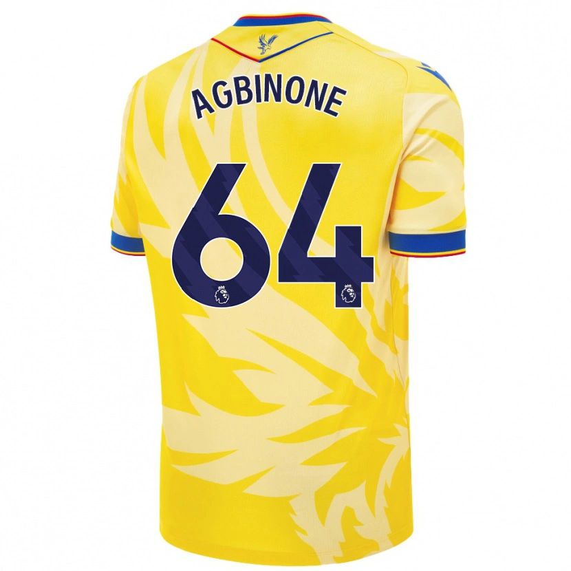 Danxen Børn Asher Agbinone #64 Gul Udebane Spillertrøjer 2024/25 Trøje T-Shirt