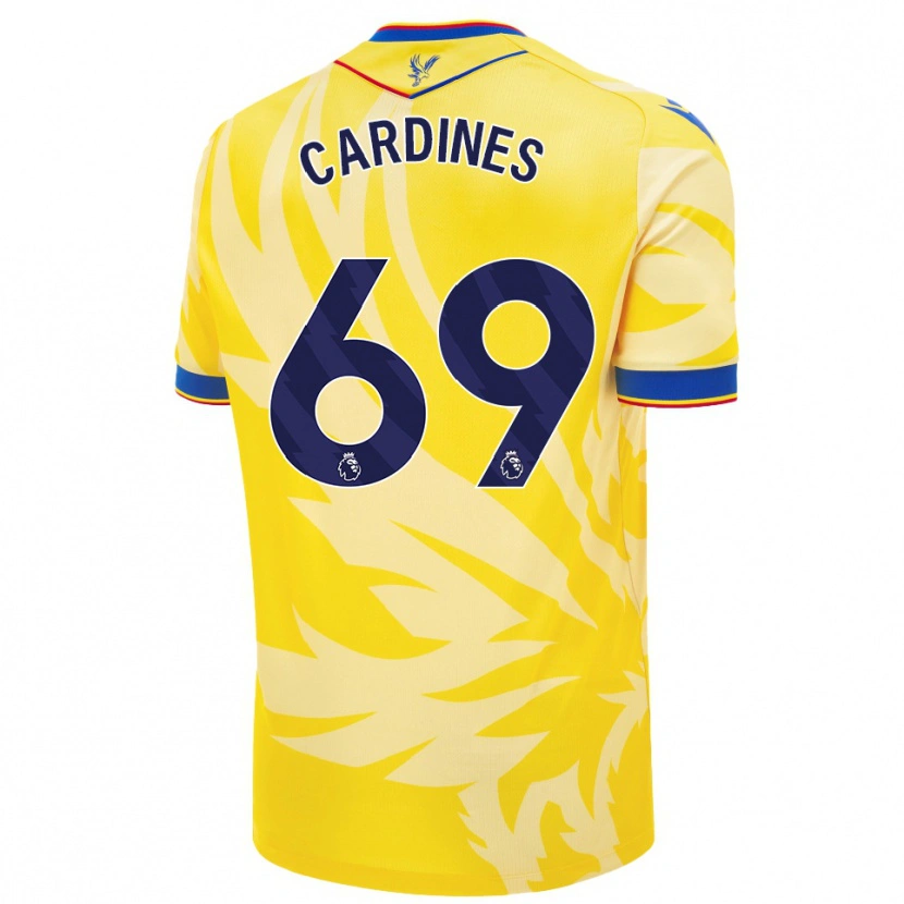 Danxen Børn Rio Cardines #69 Gul Udebane Spillertrøjer 2024/25 Trøje T-Shirt