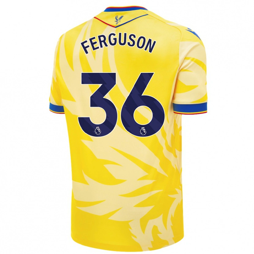 Danxen Børn Nathan Ferguson #36 Gul Udebane Spillertrøjer 2024/25 Trøje T-Shirt