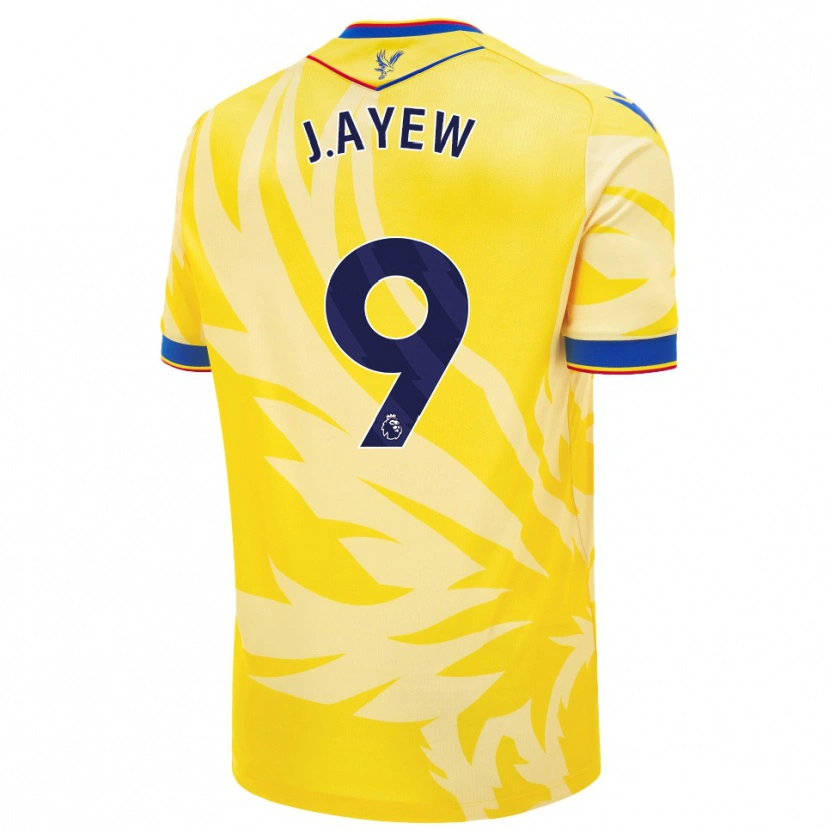 Danxen Børn Jordan Ayew #9 Gul Udebane Spillertrøjer 2024/25 Trøje T-Shirt