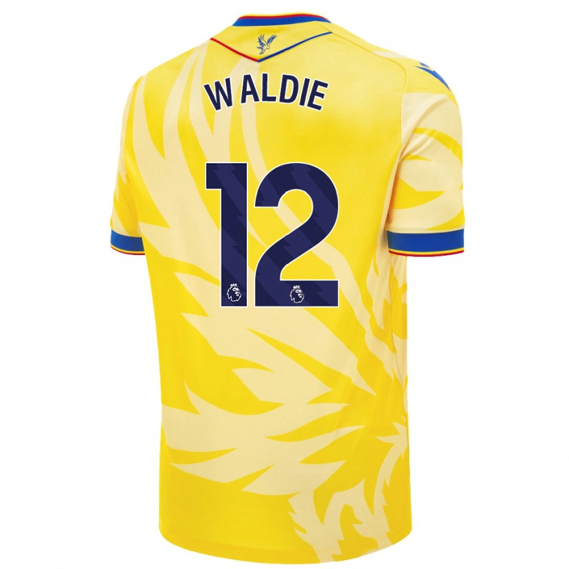 Danxen Børn Lizzie Waldie #12 Gul Udebane Spillertrøjer 2024/25 Trøje T-Shirt