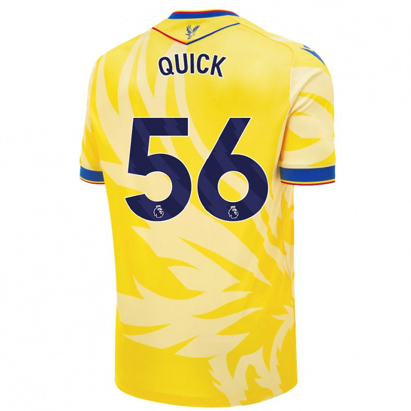 Danxen Børn Daniel Quick #56 Gul Udebane Spillertrøjer 2024/25 Trøje T-Shirt
