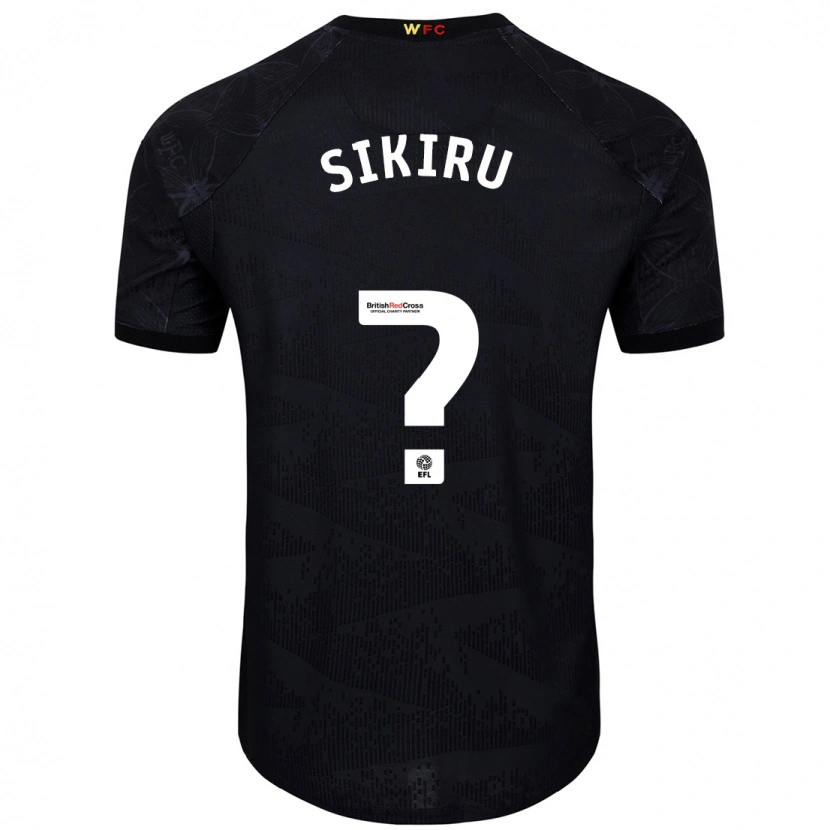 Danxen Børn Prince Sikiru #0 Sort Hvid Udebane Spillertrøjer 2024/25 Trøje T-Shirt
