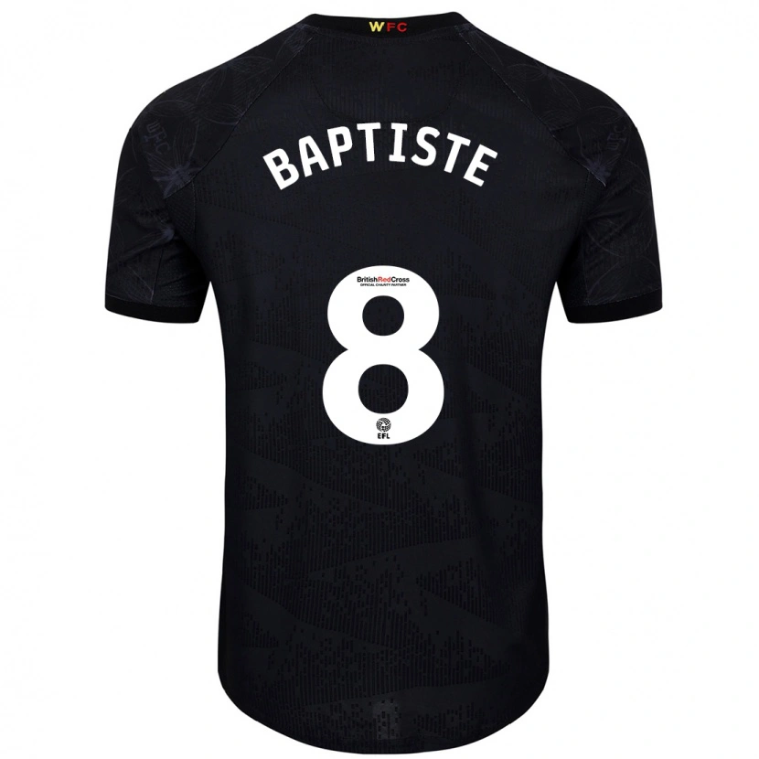 Danxen Børn Bianca Baptiste #8 Sort Hvid Udebane Spillertrøjer 2024/25 Trøje T-Shirt