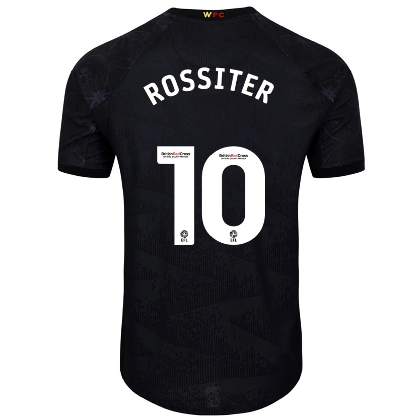 Danxen Børn Annie Rossiter #10 Sort Hvid Udebane Spillertrøjer 2024/25 Trøje T-Shirt