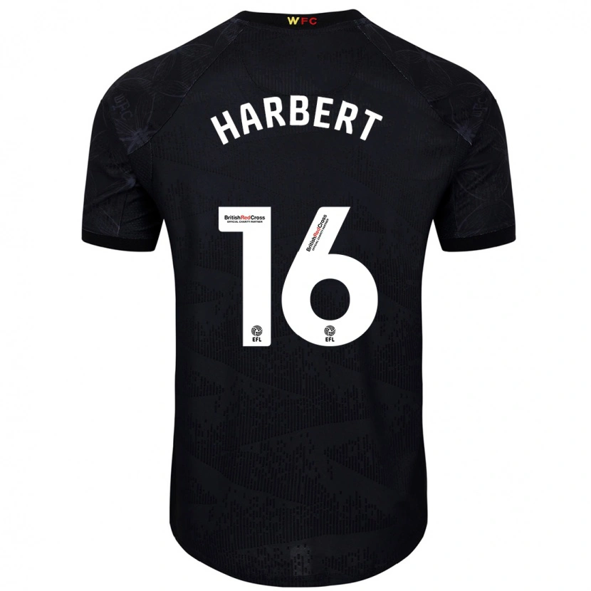 Danxen Børn Laila Harbert #16 Sort Hvid Udebane Spillertrøjer 2024/25 Trøje T-Shirt