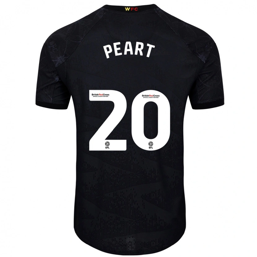 Danxen Børn Kalani Peart #20 Sort Hvid Udebane Spillertrøjer 2024/25 Trøje T-Shirt