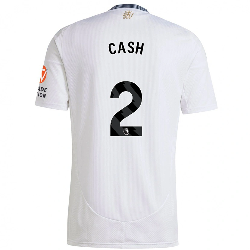 Danxen Børn Matty Cash #2 Hvid Udebane Spillertrøjer 2024/25 Trøje T-Shirt