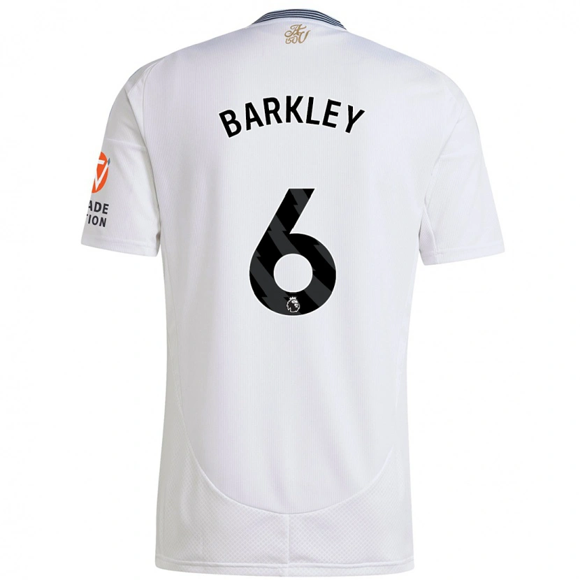 Danxen Børn Ross Barkley #6 Hvid Udebane Spillertrøjer 2024/25 Trøje T-Shirt