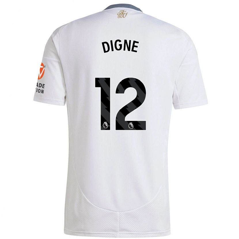 Danxen Børn Lucas Digne #12 Hvid Udebane Spillertrøjer 2024/25 Trøje T-Shirt