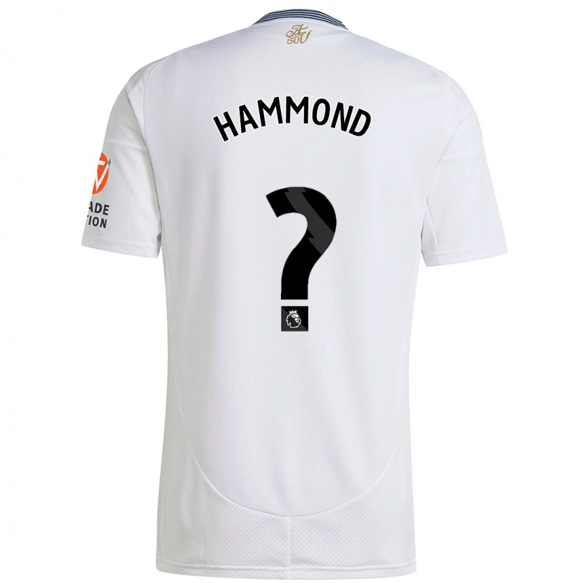 Danxen Børn Alex Hammond #0 Hvid Udebane Spillertrøjer 2024/25 Trøje T-Shirt