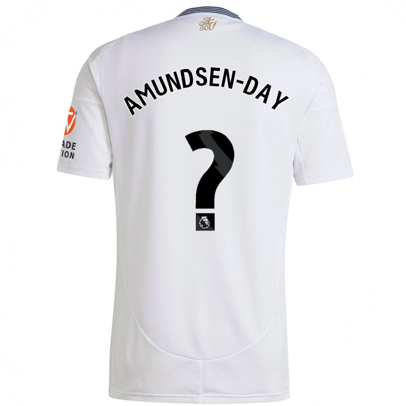 Danxen Børn Ethan Amundsen-Day #0 Hvid Udebane Spillertrøjer 2024/25 Trøje T-Shirt