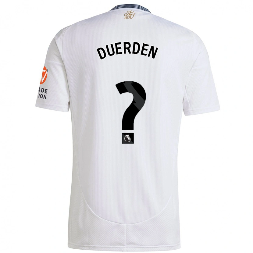 Danxen Børn Archie Duerden #0 Hvid Udebane Spillertrøjer 2024/25 Trøje T-Shirt