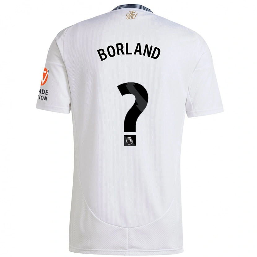 Danxen Børn Aidan Borland #0 Hvid Udebane Spillertrøjer 2024/25 Trøje T-Shirt