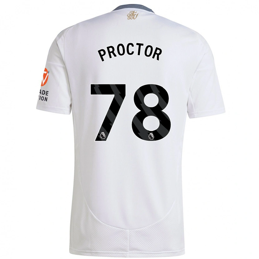 Danxen Børn Sam Proctor #78 Hvid Udebane Spillertrøjer 2024/25 Trøje T-Shirt