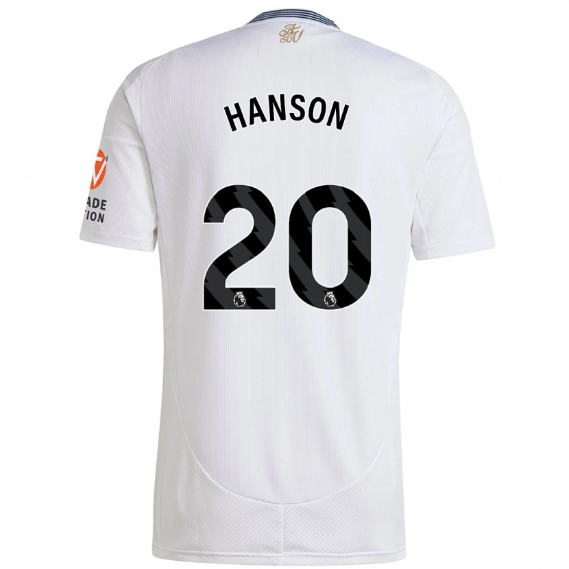 Danxen Børn Kirsty Hanson #20 Hvid Udebane Spillertrøjer 2024/25 Trøje T-Shirt