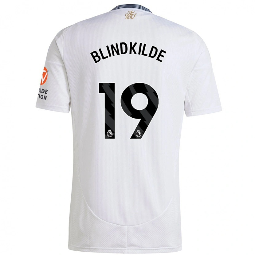 Danxen Børn Laura Blindkilde #19 Hvid Udebane Spillertrøjer 2024/25 Trøje T-Shirt