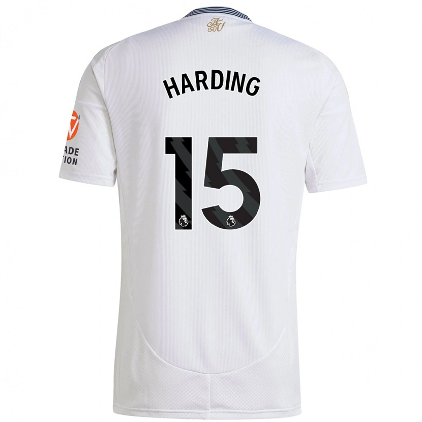Danxen Børn Natasha Harding #15 Hvid Udebane Spillertrøjer 2024/25 Trøje T-Shirt