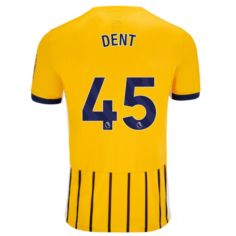 Danxen Børn Lily Dent #45 Guldblå ​​Nålestriber Udebane Spillertrøjer 2024/25 Trøje T-Shirt