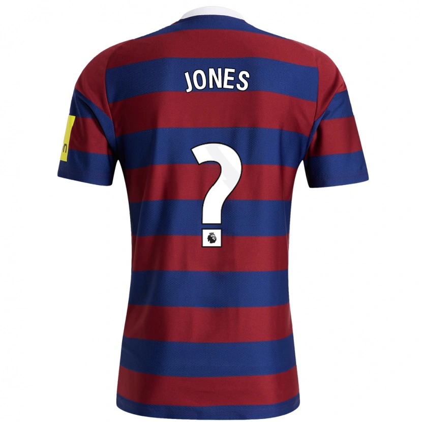 Danxen Børn Tyler Jones #0 Bordeaux Marineblå Udebane Spillertrøjer 2024/25 Trøje T-Shirt