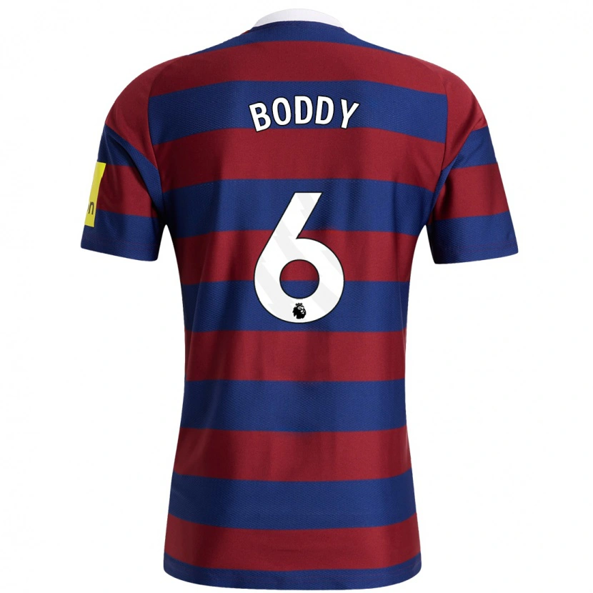 Danxen Børn Elysia Boddy #6 Bordeaux Marineblå Udebane Spillertrøjer 2024/25 Trøje T-Shirt