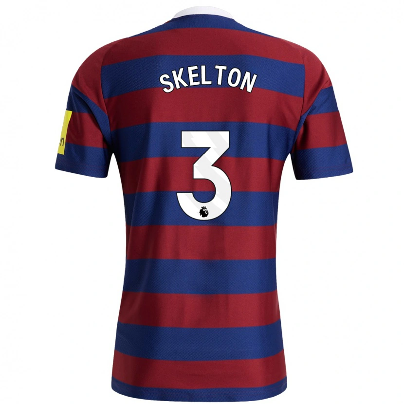 Danxen Børn Keira Skelton #3 Bordeaux Marineblå Udebane Spillertrøjer 2024/25 Trøje T-Shirt