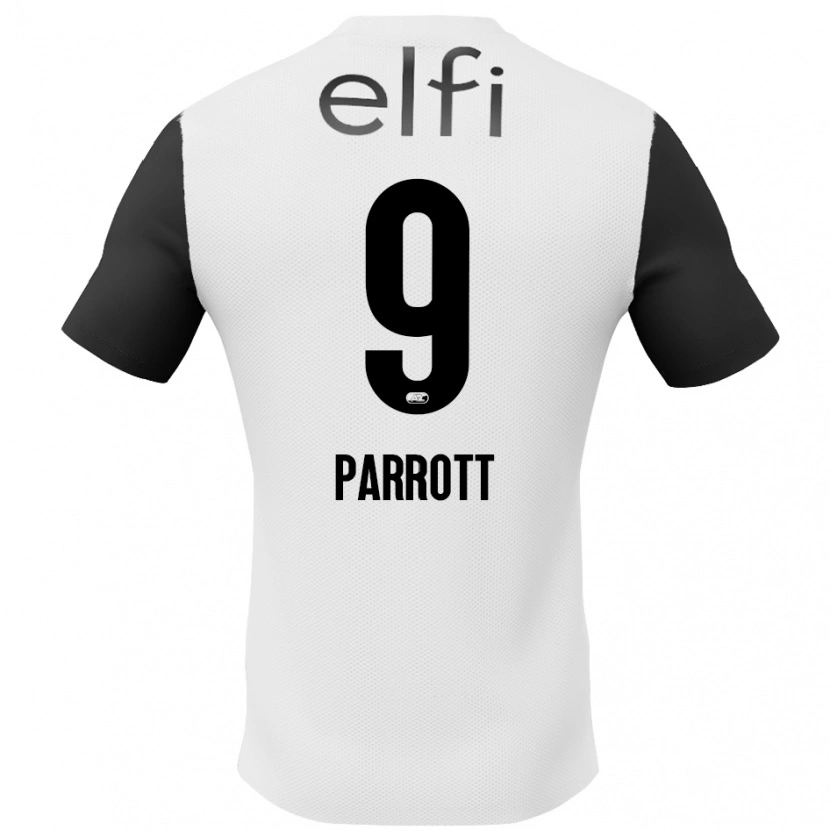 Danxen Børn Troy Parrott #9 Hvid Sort Udebane Spillertrøjer 2024/25 Trøje T-Shirt