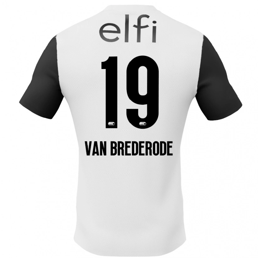 Danxen Børn Myron Van Brederode #19 Hvid Sort Udebane Spillertrøjer 2024/25 Trøje T-Shirt