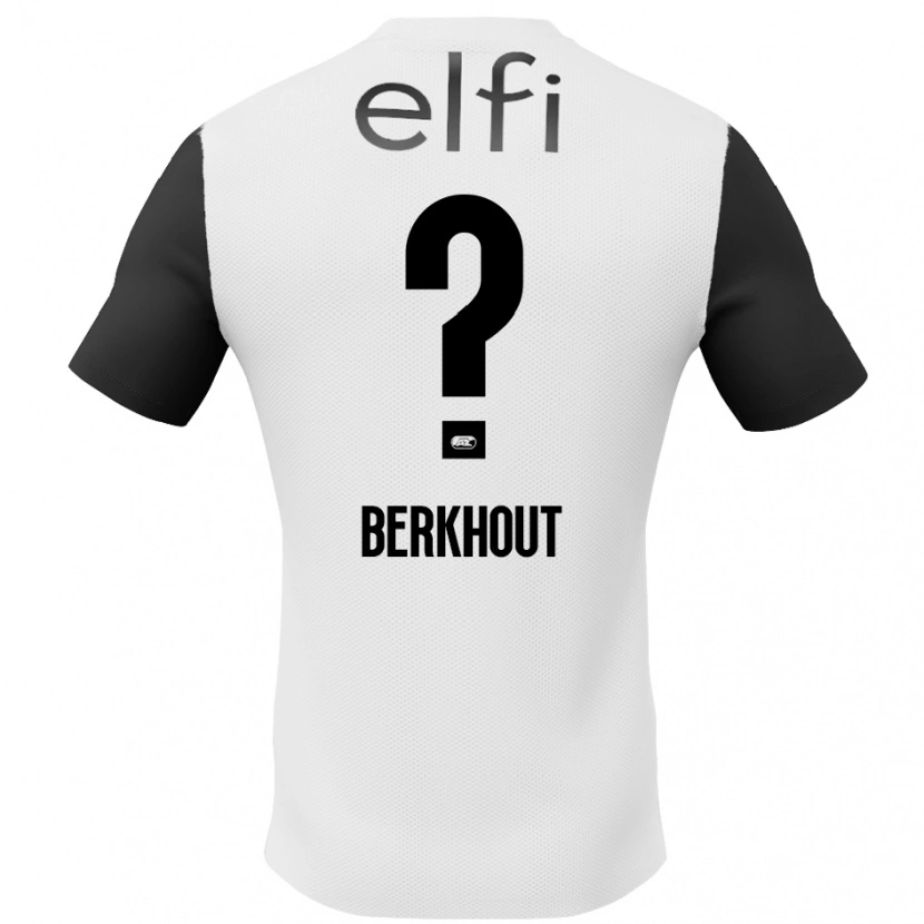 Danxen Børn Jorn Berkhout #0 Hvid Sort Udebane Spillertrøjer 2024/25 Trøje T-Shirt