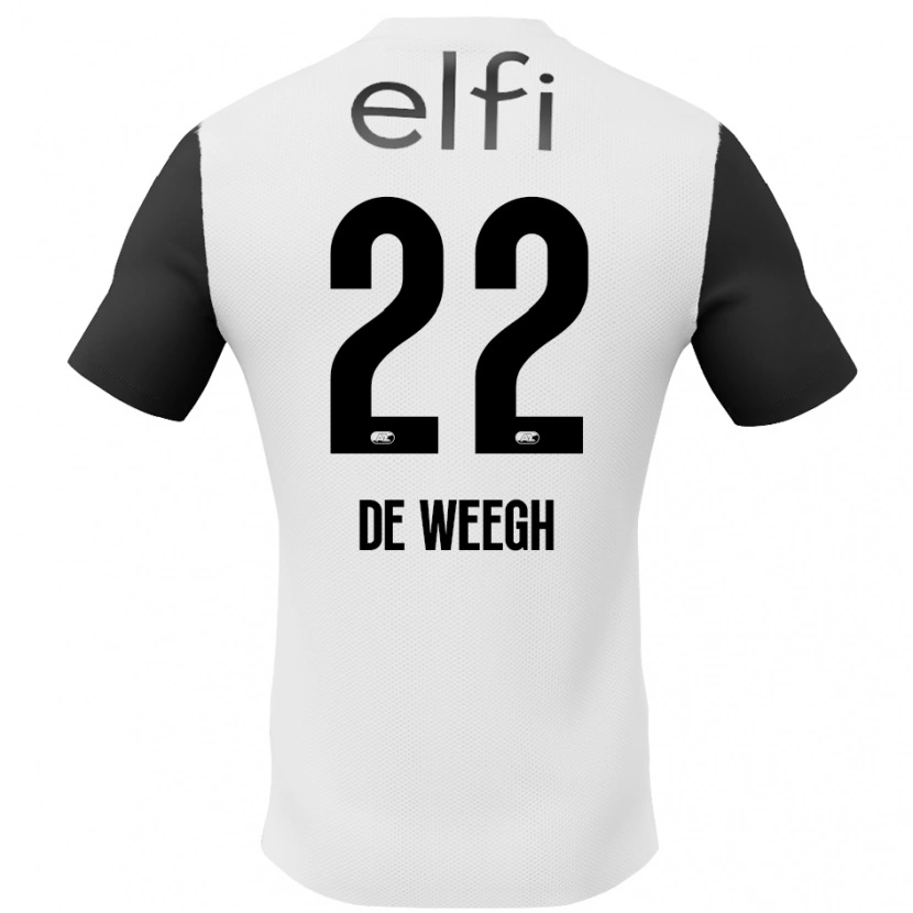 Danxen Børn Bo Op De Weegh #22 Hvid Sort Udebane Spillertrøjer 2024/25 Trøje T-Shirt