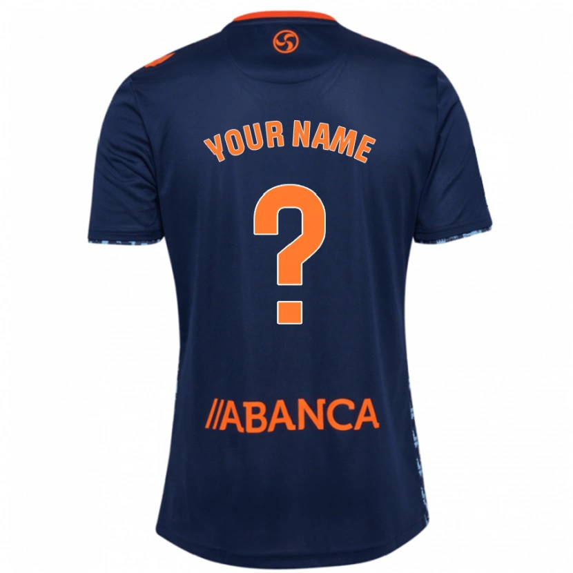 Danxen Børn Dit Navn #0 Marineblå Udebane Spillertrøjer 2024/25 Trøje T-Shirt
