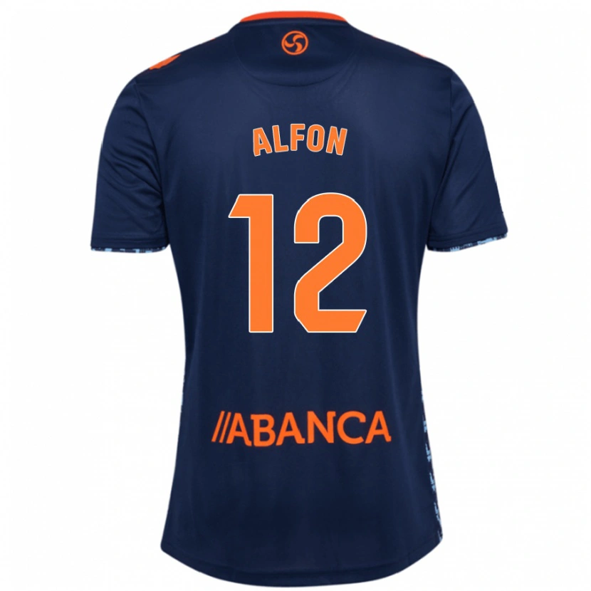 Danxen Børn Alfon González #12 Marineblå Udebane Spillertrøjer 2024/25 Trøje T-Shirt